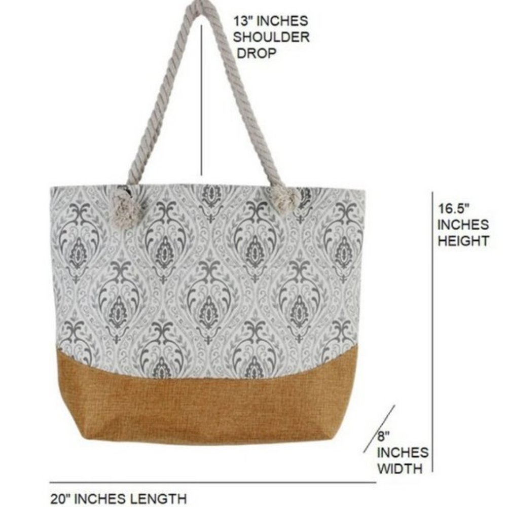 Print Rope Handle Tote Bag - Picture 5 of 5
